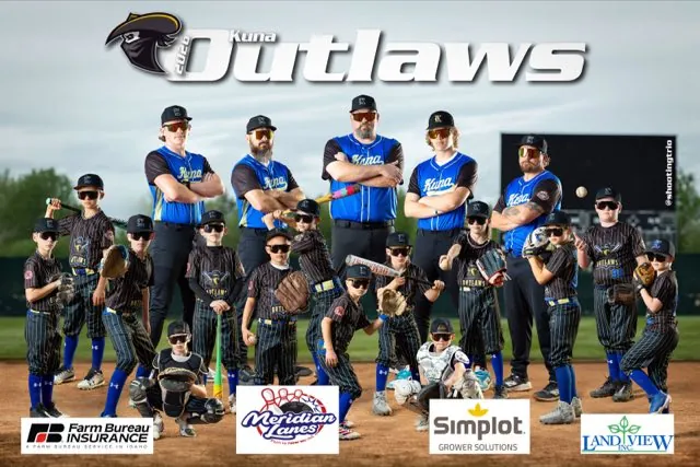 Kuna Outlaws youth baseball sponsor banner Idaho