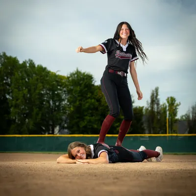 Idaho Batbusters 16U softball teammates fun portrait