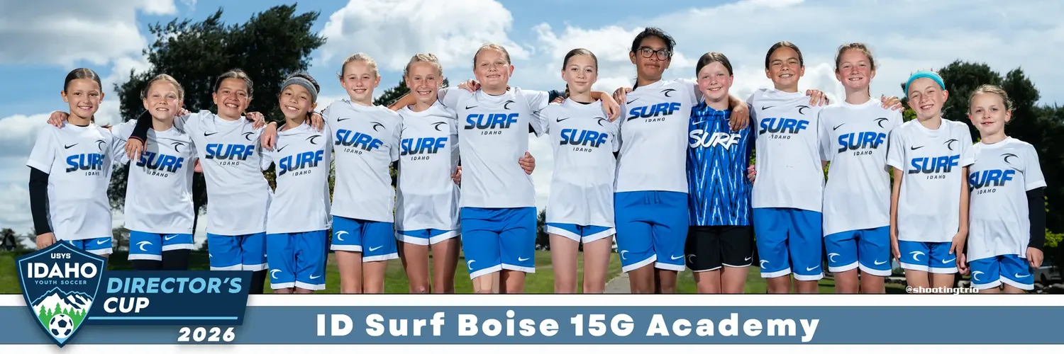 Idaho Surf Boise 15G Academy 8x24 panoramic team print from the IYSA Director's Cup
