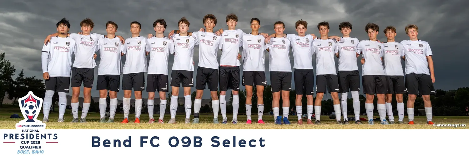 Bend Futbol Club 09B Select 8x24 panoramic team print from the Northwest President's Cup