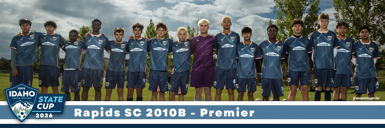 Rapids Soccer Club 2010B - Premier 8x24 panoramic team print from the Idaho State Cup