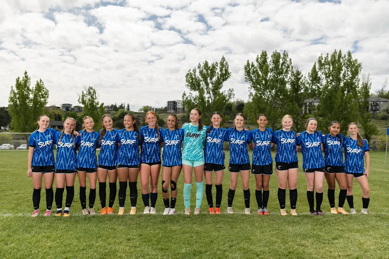 Idaho Surf 11G Academy team photo from the Idaho State Cup at Simplot Sports Complex, Boise