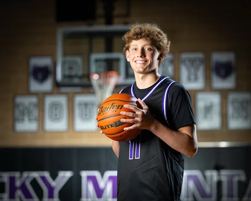 Basketball media day portrait, Rocky Mountain High School, Meridian Idaho