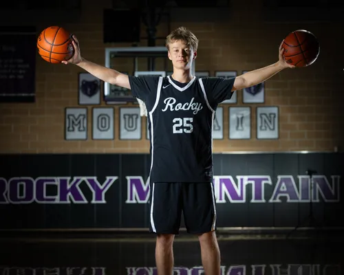 Basketball media day portrait, Rocky Mountain High School, Meridian Idaho