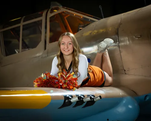 High school cheerleader media day portrait, Treasure Valley Idaho