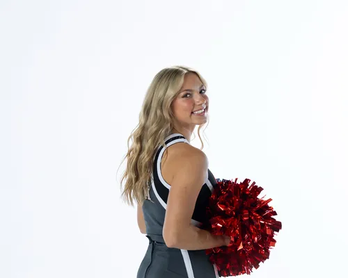 High school cheerleader media day portrait, Treasure Valley Idaho