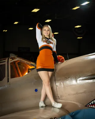 High school cheerleader media day portrait, Treasure Valley Idaho