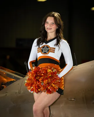 High school cheerleader media day portrait, Treasure Valley Idaho