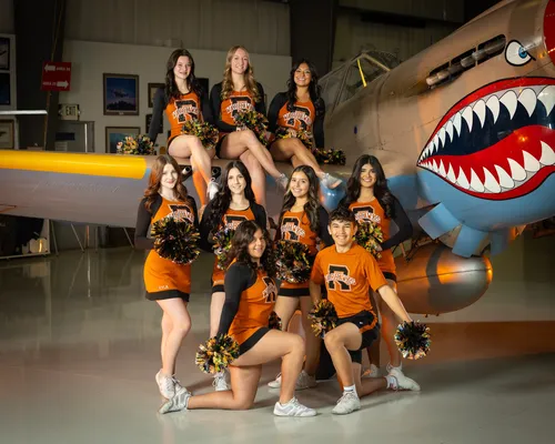 High school cheerleader media day portrait, Treasure Valley Idaho