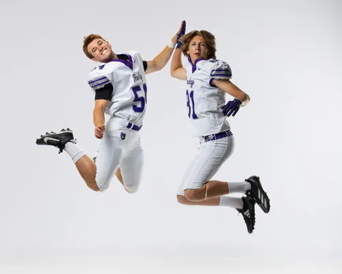 High school football media day portrait with studio lighting, Treasure Valley Idaho