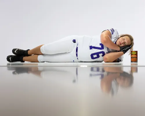 High school football media day portrait with studio lighting, Treasure Valley Idaho