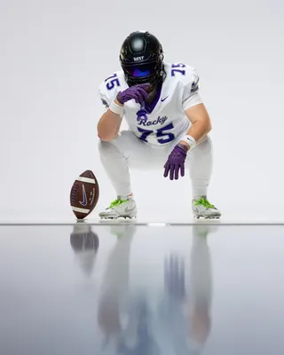 High school football media day portrait with studio lighting, Treasure Valley Idaho