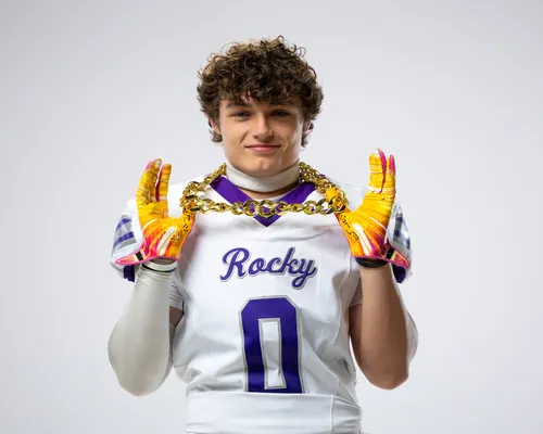 High school football media day portrait with studio lighting, Treasure Valley Idaho