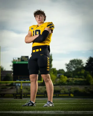High school football media day portrait with studio lighting, Treasure Valley Idaho