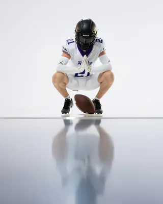 High school football media day portrait with studio lighting, Treasure Valley Idaho
