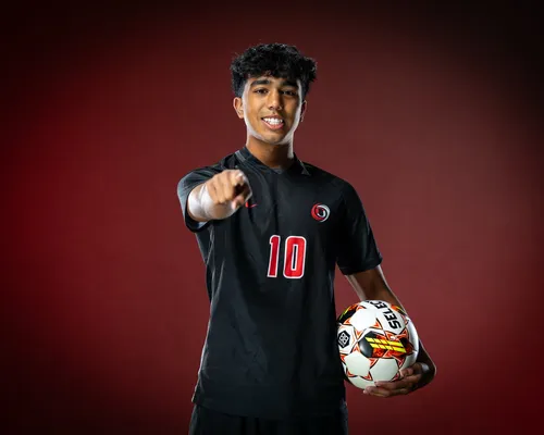 Soccer media day portrait with studio lighting, Treasure Valley Idaho