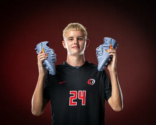 Soccer media day portrait with studio lighting, Treasure Valley Idaho