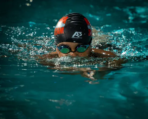 Swim team media day portrait at the pool, Treasure Valley Idaho