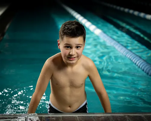 High school swim team media day portrait, Treasure Valley Idaho
