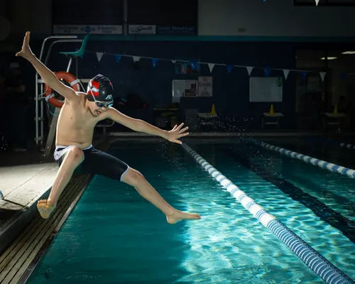 High school swim team media day portrait, Treasure Valley Idaho