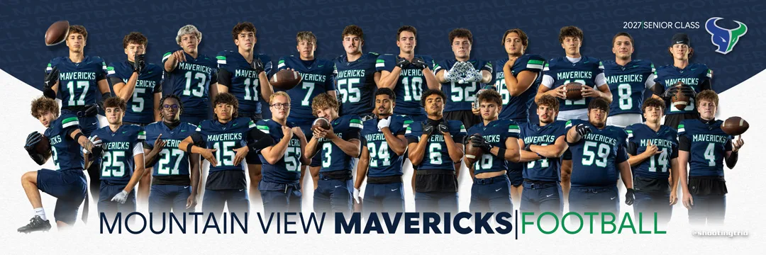 Panoramic team print of the Mountain View Mavericks 2027 senior football class