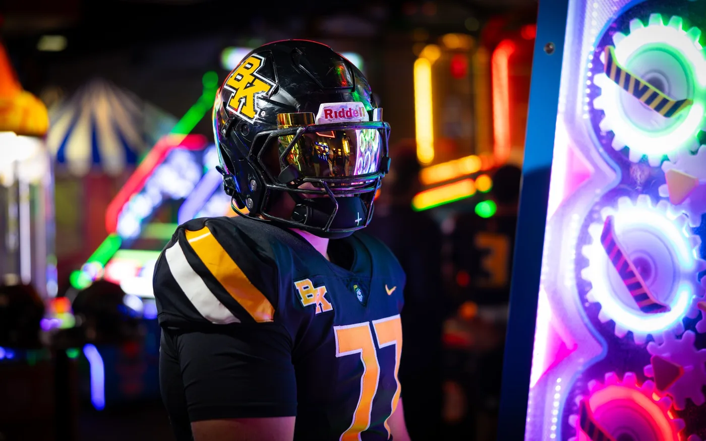 Bishop Kelly football media day portrait at Big Al's arcade Boise Idaho