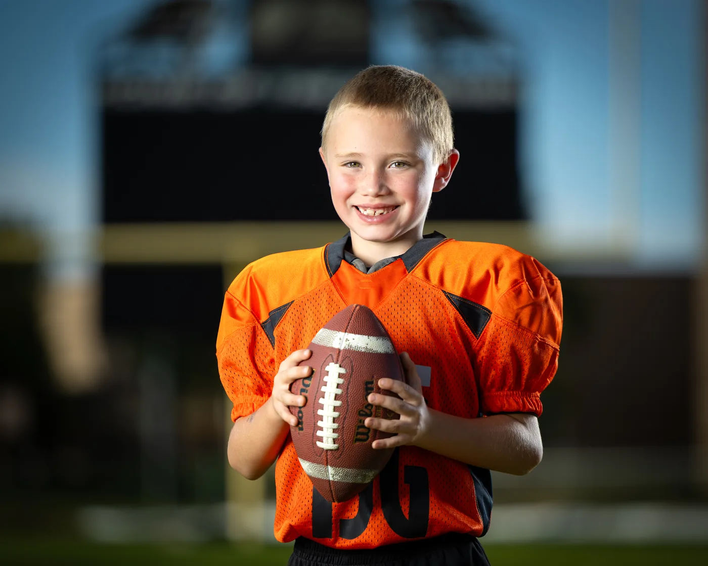 Kuna Optimist youth football player portrait Kuna Idaho