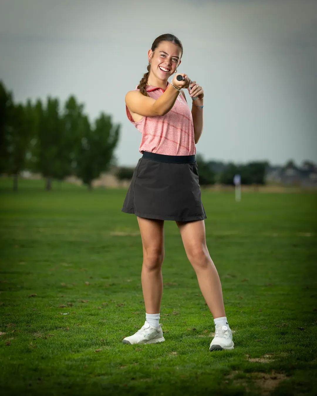 Owyhee High School girls golf portrait on the course Meridian Idaho