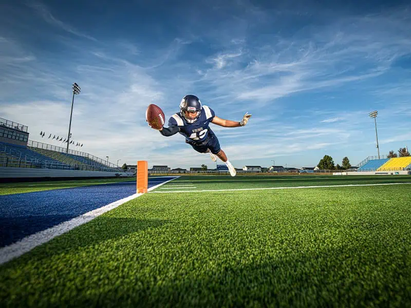 Football senior banner portrait